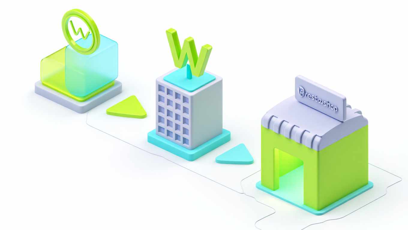 pequeña empresa con WordPress, tienda mediana combinada y gran ecommerce con PrestaShop